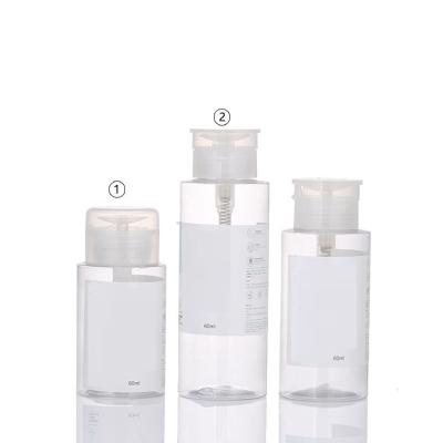 China Cosmetic 300ml, 400ml, 500ml PET bottles with press pump for makeup remover for sale