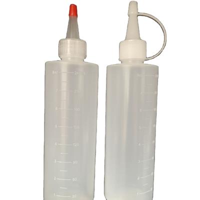 中国 4OZ 8OZ 10OZ HDPE Chemical Squeeze Bottle For Ink Or Paint With Spout Point Dropper Cap 販売のため