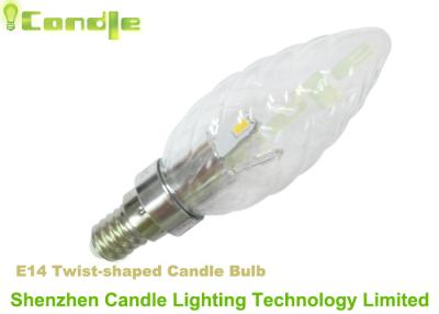 China 3 Watt E14 LED Candle Bulb Ac 90v - 130v 3000k , E26 / E14 / E27 LED Lamp for sale