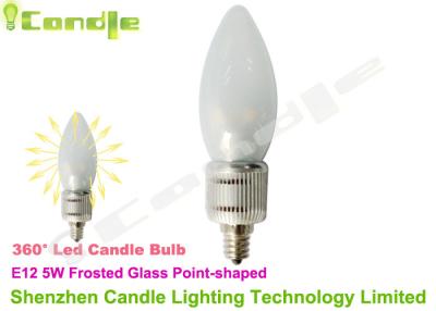 China Warm White 5Watt E12 High Lumen Led Candle Bulb Dimmable for Architectural Lighting for sale