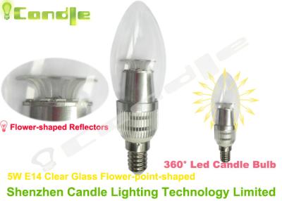 China Oval Shape 5w E14 High Lumen LED Candle Bulb With SMD 2835 Epistar or Samsung Chip for sale