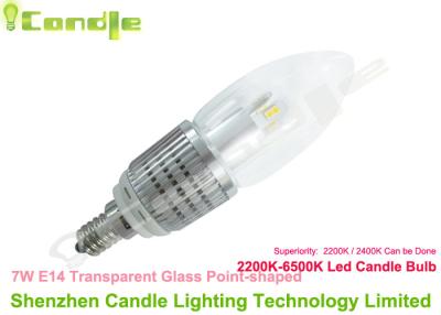 China E10 / E12 / E14 7W Led Candle Lamp 4500K 200v With  AL1070 Heat Sink CE ROSH for sale