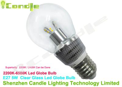 China 360 Degree Ac110v High Lumen Led Bulb , High Brightness 5w Led Globe Light Bulbs E27 for sale