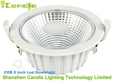 China 15 w 2700 - 7000k Dimmable Led Downlights 6 Inch Ip44 , No Flickering & Rf Interference for sale