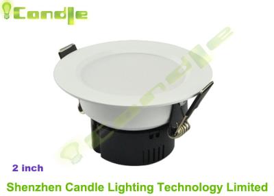 China Dimmable 2 Inch Led Downlights 3w With Aluminum Housing + PC Reflector + Tempered Glass for sale