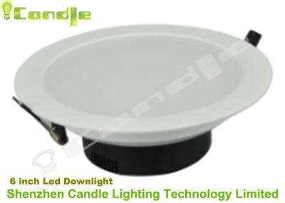 China Cool White 12 watt 155mm Dimmable Led Downlights 6 inch Ip44 ,  50000 Hours for sale