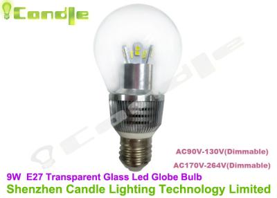 China Home Decorative 9 Wat Dimmable Led Globe Light Bulb AC170V - 264V 2200K - 6500K for sale