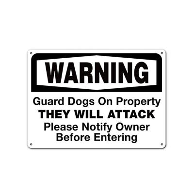 China Warning Sign Beware Of Dog Guard Dog On Duty Road Warning Sign Wholesale Metal Warning Sign Traffic Guide Sign for sale