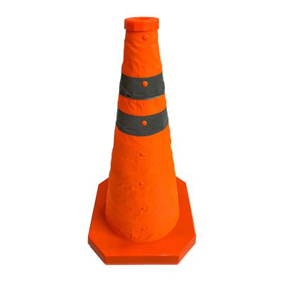 China Hot Sale PP Rubber Low Road Safety Cone Traffic Cones With Tape PVC Reflective Traffic Cone for sale