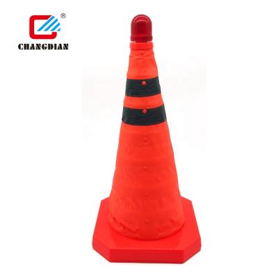 China High quality pp rasin collapsible traffic cone safety retractable cone for sale