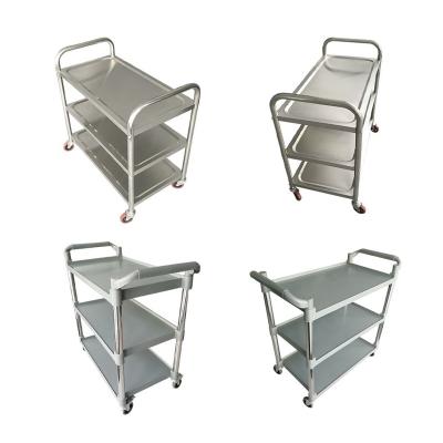 China Assembly Treshin Wholesale Price Serving Trolley Stainless Steel Trolley With Industrial Wheel For Kitchen for sale