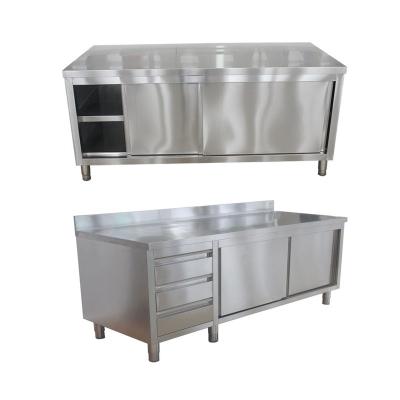 China Modern Treshin Customized Stainless Steel Buffet Metal Cupboard For Restaurant Supplies for sale