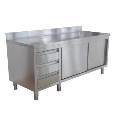 China Modern Wholesale Free Standing Stainless Steel Cupboard For Commercial Kitchen for sale