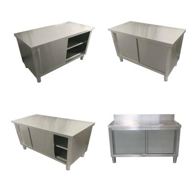 China Modern Treshin Stainless Steel Assembly Cabinet With Worktop Sideboard For Storage for sale