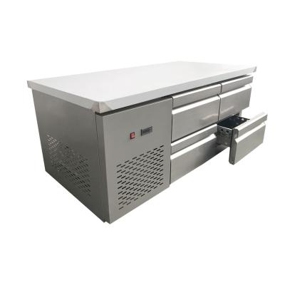 China Single-Temperature Treshin 4 Drawers Worktable Under Counter Refrigerator Restaurant Commercial Freezer With Drawer for sale