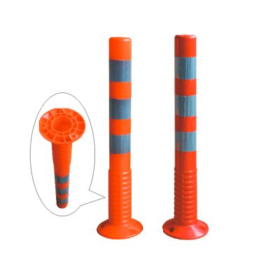 China Flexible Street Car Column Barricade Traffic Bollard Road Equipments Stainless Steel Warning Column for sale