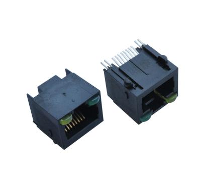 China Side Enter SMT 8P8C Surface Mount RJ45 Jack Connector With LED for sale