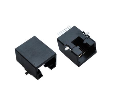 China Het Lusje van SMT 6p6c RJ45 RJ11 Jack Ethernet Side Enter Jack onderaan Plastiek Te koop