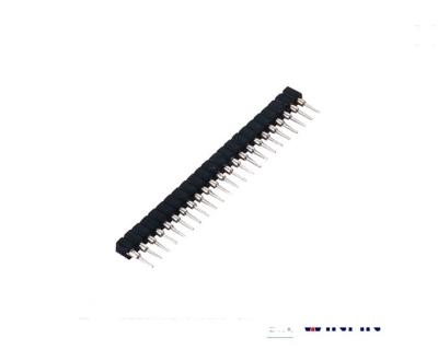 China Single Row Line 2mm Machined Female Pin Header PPS Black Standard 40 Pin for sale