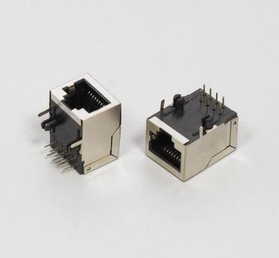 China Modular Plug PCB RJ45 Jack Ethernet Connector With LED Transformer for sale