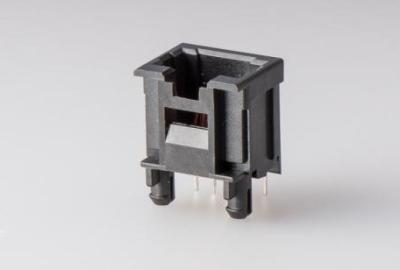 China Plastic RJ11 RJ45 Jack , Top Enter Female 4P4C / 8P8C Single Port Cat6 Rj45 Socket for sale