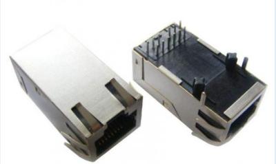 China Gigabit RJ45 Jack With Integrated Magnetics , 10 / 100 / 1000 Base - TX for sale