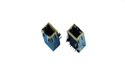 China LED Magnetic RJ45 Jack Add Poe Sheild , 10p10c PCB Rj45 90 Degree Connector for sale