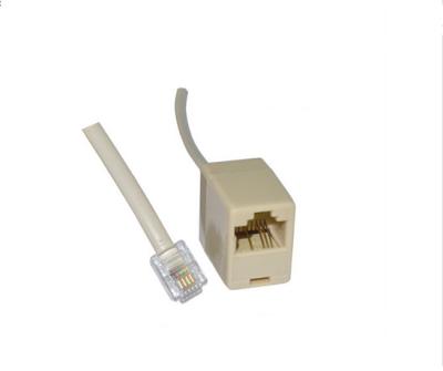 China RJ11 Plug to RJ45 Telephone jack  /  Extension Telephone Cord / Telephone Adapter for sale