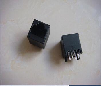 China 1X1 Unshield 180 degree Vertical 8P8C RJ45 Jack Female for PCB use for sale