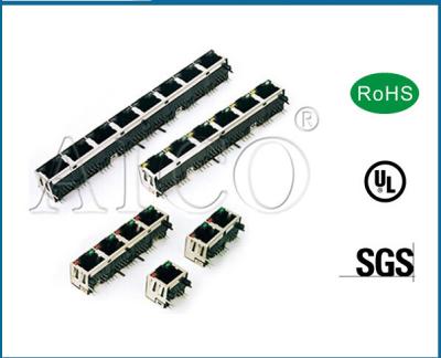 China Professional Female Rj45 Modular Jack , PCB Use Rj45 Ethernet Connector for sale