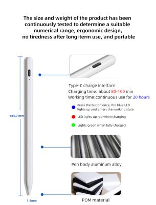 China Custom Logo Mobile Phone Capacitive Tablet Stylus Active Pen For Apple Pencil for sale