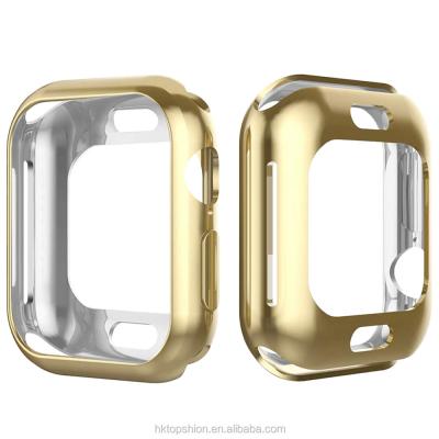 China Tpu Shockproof Clear Clear Silicone Protector Cover Full Page Smart Watch Case For Apple for sale