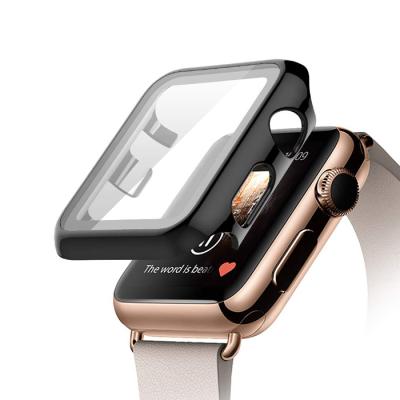 China Shockproof Full Coverage Tempered Film Tpu Screen Protector For Apple Watch Series Crystal Clear Front Protector Case for sale