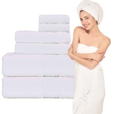 China Wholesale 100% Pure Cotton Luxury Hotel Supplier Hypoallergenic Large White Soft Bath Towel for sale