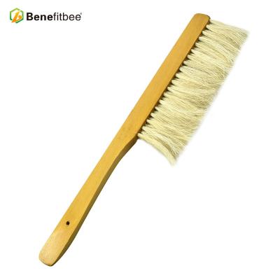 China Bee Farm Beekeeping Supplier Three Rows Horsehair Bee Brush for sale