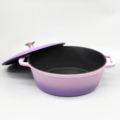 China Viable Made in China High Quality Hot Selling With Lid Design Enamel Cast Iron Hot Pot Casserole for sale