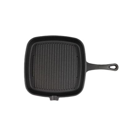 China Sustainable Customized Square Cast Iron Frying Pan Portable Square Nonstick Griddle Pan For Kitchen for sale