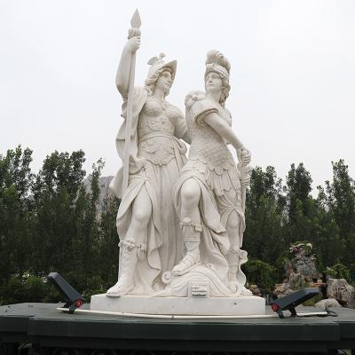 China Minimalist Western Famous Life Size Natural Marble Hand Figure Pleading Statue For Garden Decoration for sale