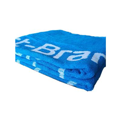 China Kids Safe Custom Made Beach Towels With Jacquard Towel Cotton Sports Logo Towels for sale