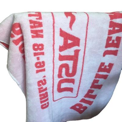 China Custom Made 100% Cotton Jacquard Woven Sports Towels QUICK DRY GYM Towels Fitness Towel for sale