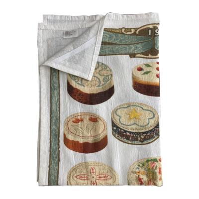 China Hypoallergenic Custom Printed 100% Cotton / Cloth Tea Towels / Retro Kitchen Towel Customized Design Tea Towel for sale