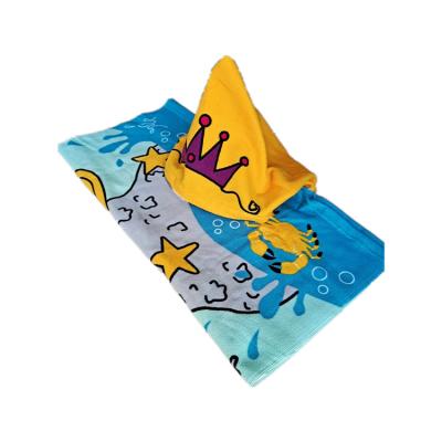 China Wholesale Child Safe Universal Towel For Children Beach Towel Custom Printed Hooded Beach Towel for sale