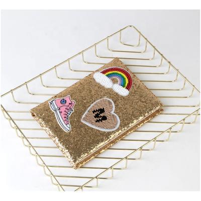 China Glitter Sequin Fashion Cover Notebook Eco - Friendly Paper Diary for sale