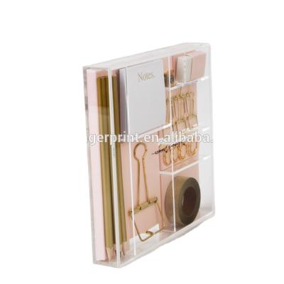 China Fashion Customized Clear Acrylic Case Stationery Set Kits CG-SS-011 for sale