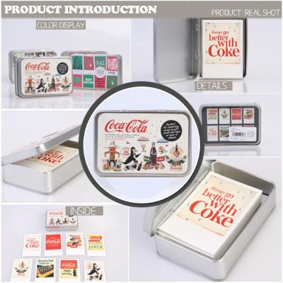 China Europe Coke Design Craft Tin Wrapped Paper Card For Message for sale