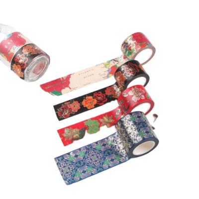 China Excellent quality cute printing washi tape cartoon gold foil washi tape decoration diary diary waterproof washi tape for sale