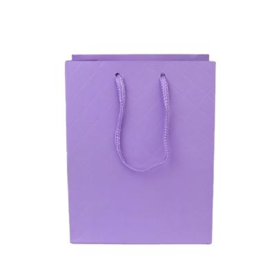 China Recyclable Industrial Use And Accept Custom Order Gift Small Purple Paper Bag for sale