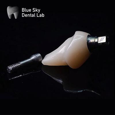 China Hypoallergenic Titanium Implant With Zirconia Abutment Blue Sky Implant System for sale