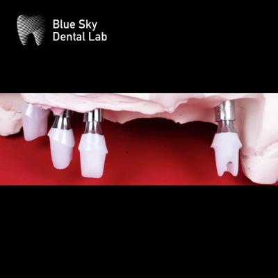 China Blue Sky Dental Implants Zirconia Abutment Precisely Milled for sale