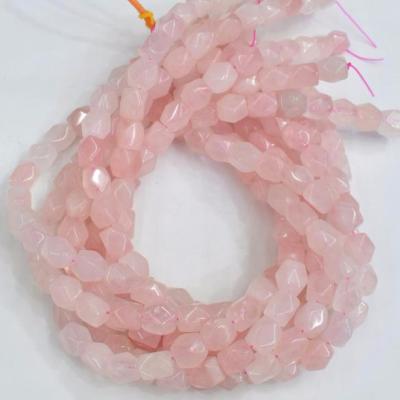 China Making Nature Rose Quartz Stone Beads Jewelry Necklace Bracelet Earring A Grade for sale